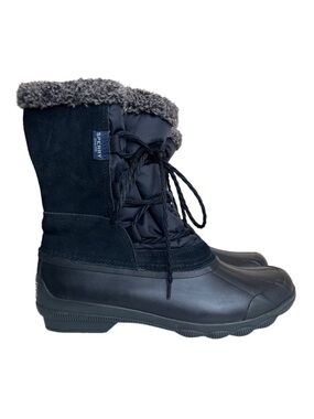 Sperry Top Sider Syren Strait Quarter Faux Fur Leather Rubber Snow Boots Size 10